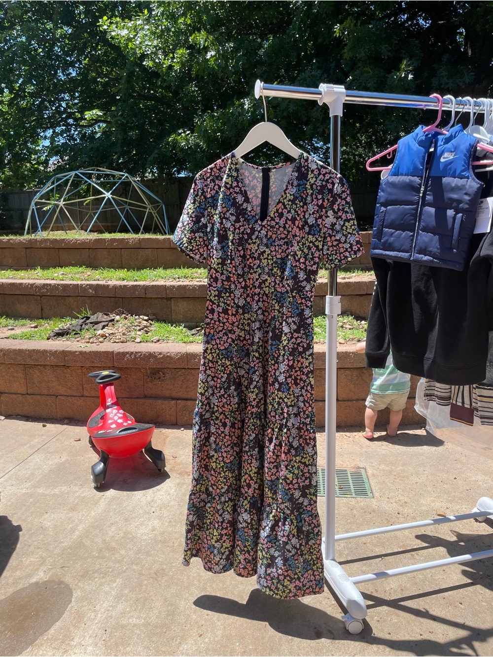 Floral Maxi Dress with Multicolor Flowers #24